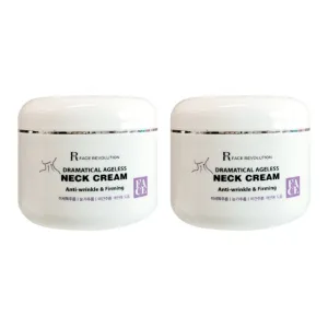 2 Pieces FACE REVOLUTION Dramatical Ageless Neck Creams 100g Wrinkles Lines Moisture Anti-ageing