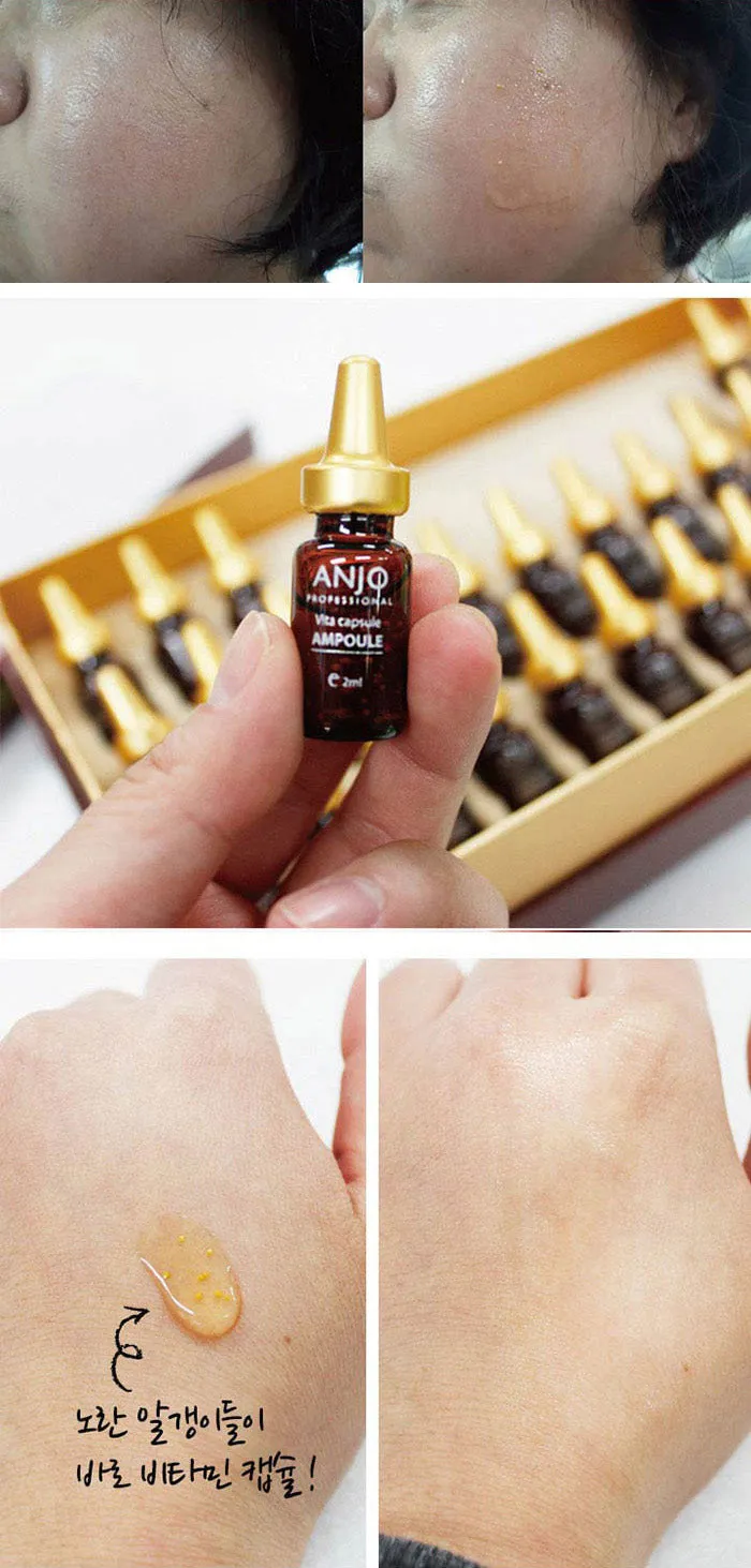 Anjo Vitamins C E Capsules Ampoule Sets 2ml 30ea Anti-ageing Wrinkles Dark Circles Finelines Gifts Snail