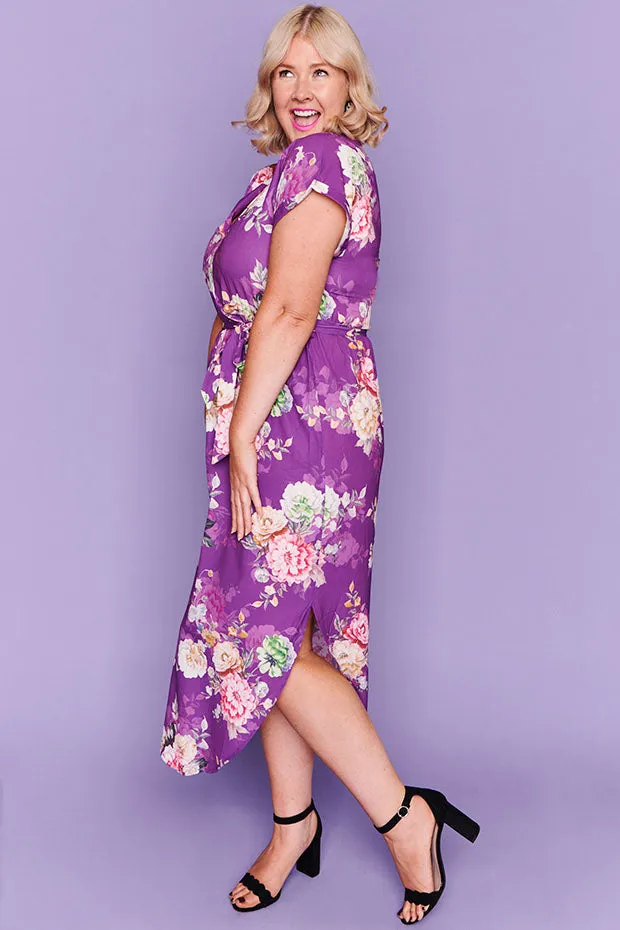 Arlo Antique Purple Floral Dress