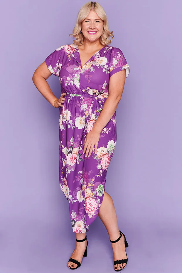 Arlo Antique Purple Floral Dress