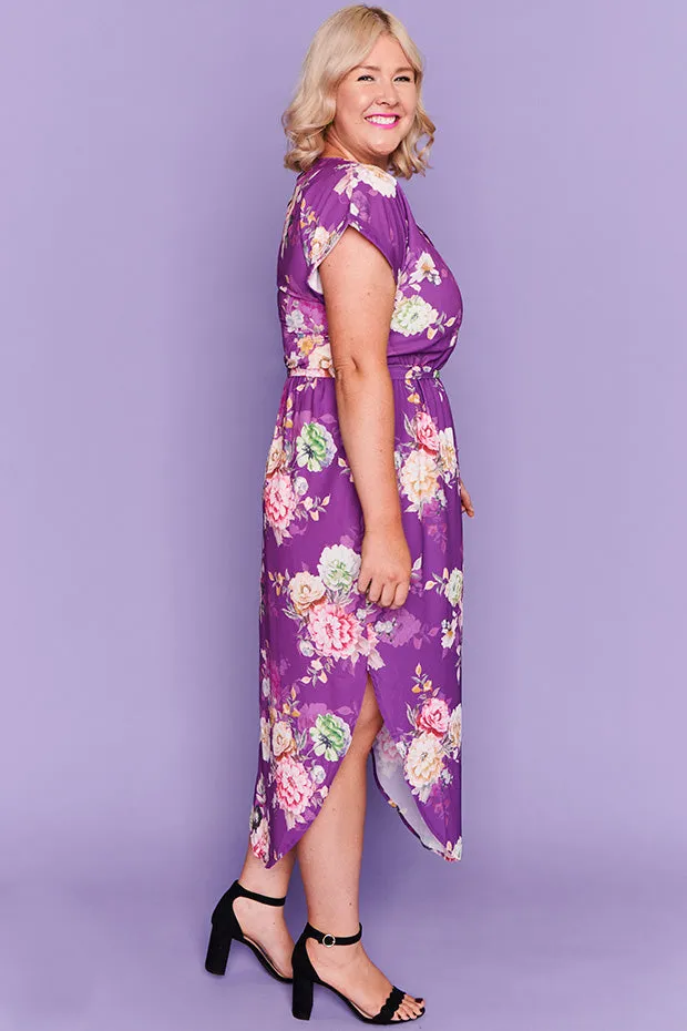 Arlo Antique Purple Floral Dress