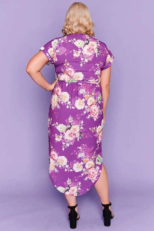 Arlo Antique Purple Floral Dress