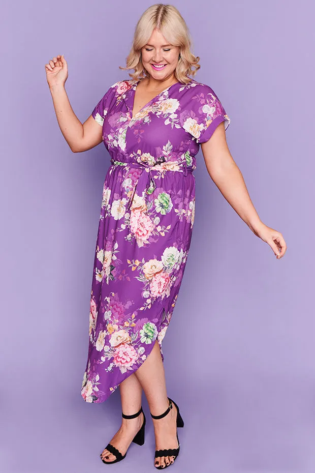 Arlo Antique Purple Floral Dress