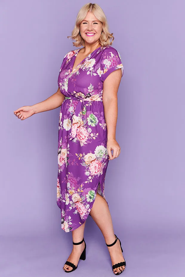 Arlo Antique Purple Floral Dress