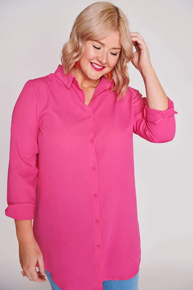 Asher Pink Longline Shirt