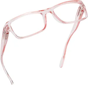 Blue Light Blocking Reading Glasses (Blush, 025 Magnification) Computer