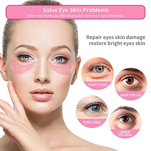 BRESLER Rose Eye Mask Under Eye Patches - 60 Pcs