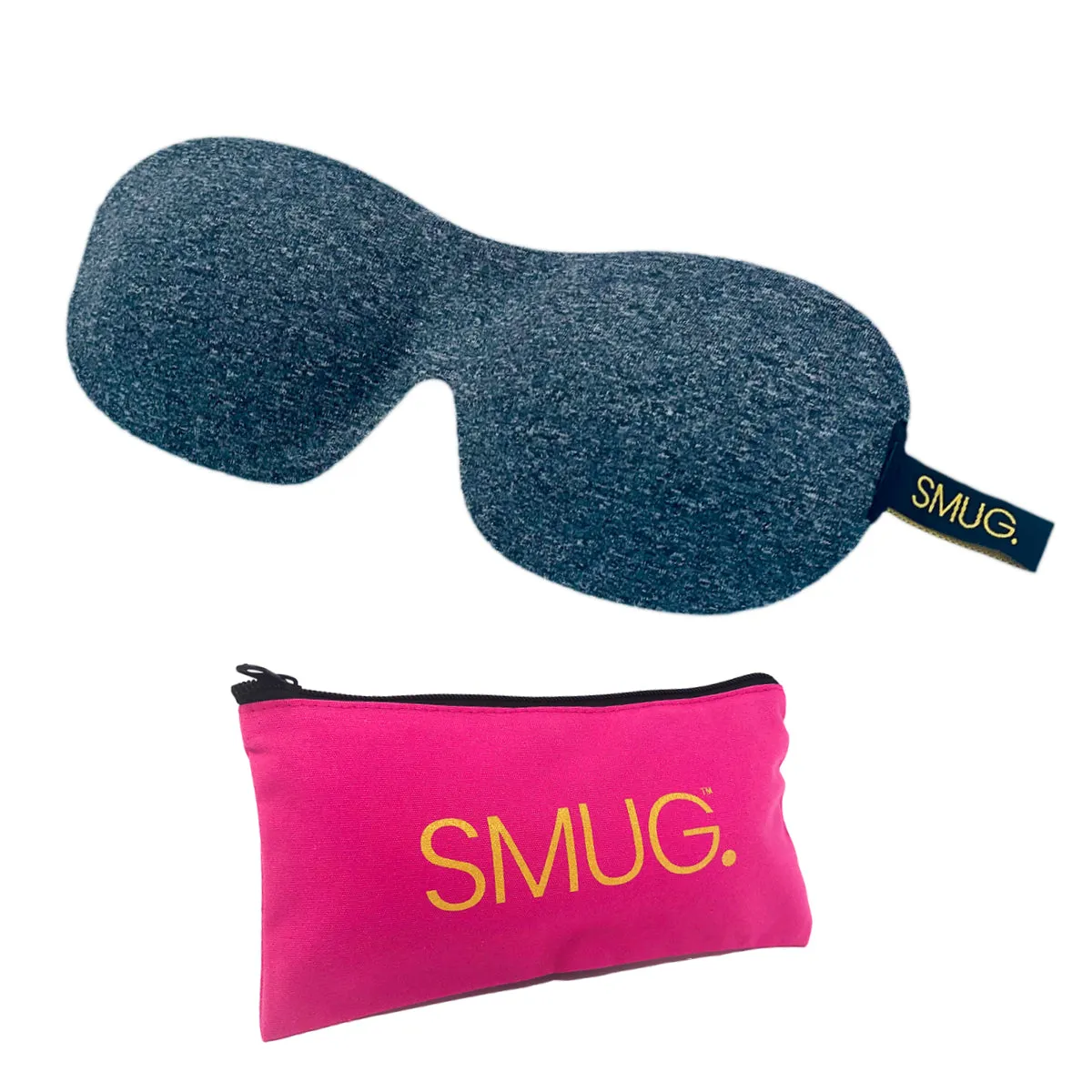 Contoured 3D Blackout Sleep Mask - Dark Grey Marl