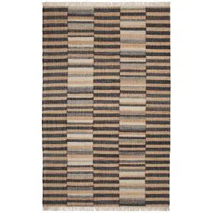 Dash & Albert Stripe Black/Natural Handwoven Wool Indoor Rug