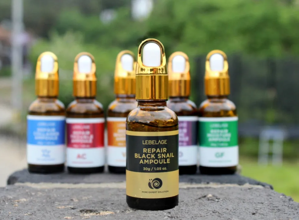 LEBELAGE Repair Black Snail Ampoule 30g Sensitive Skincare Elasticity Moisture Anti Wrinkles