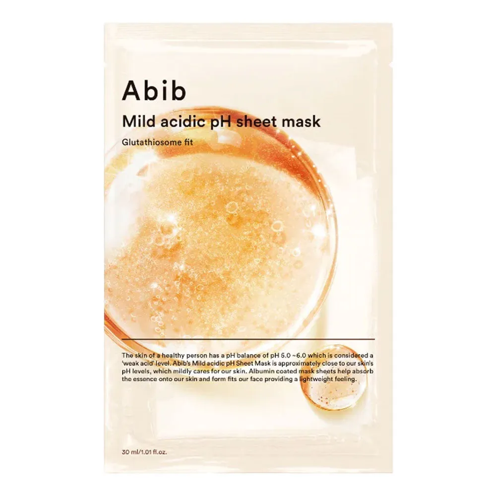 Mild Acidic pH Sheet Mask Glutathiosome Fit