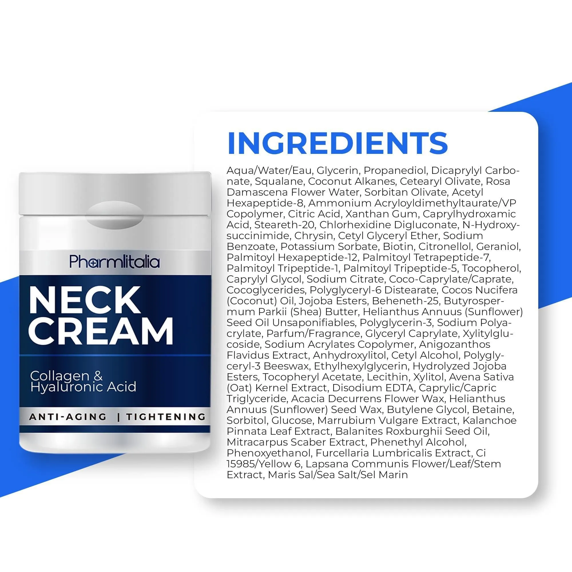 Neck Firming and Tightening Cream with Collagen Hyaluronic Acid Anti Age 4 Fl oz