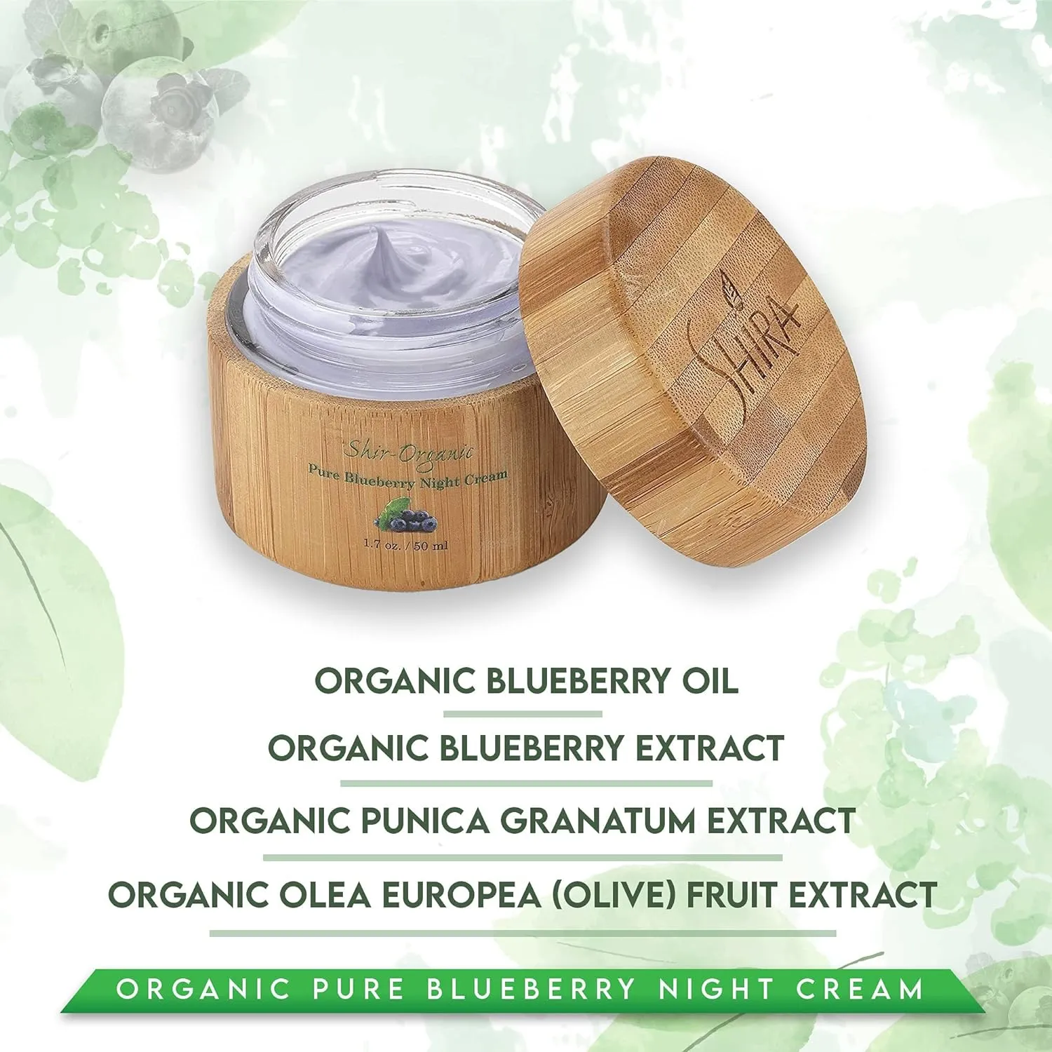 Organic Blueberry Night Cream for Nourished, Wrinkle-Free, Radiant Skin