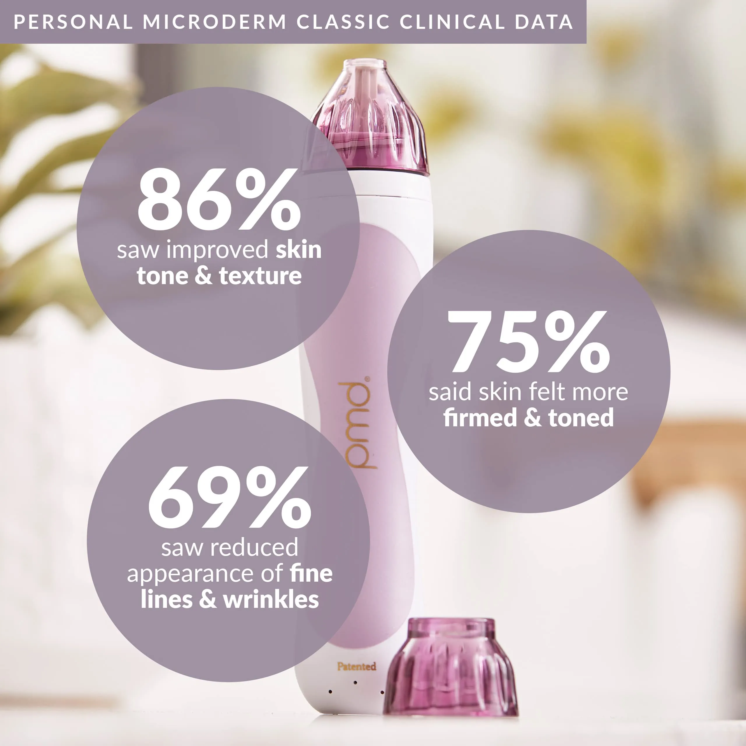 PMD Microderm Classic | Home Microdermabrasion Kit for Face | Exfoliating Crystals and Suction Help Circulation to Boost Collagen for Radiant Skin