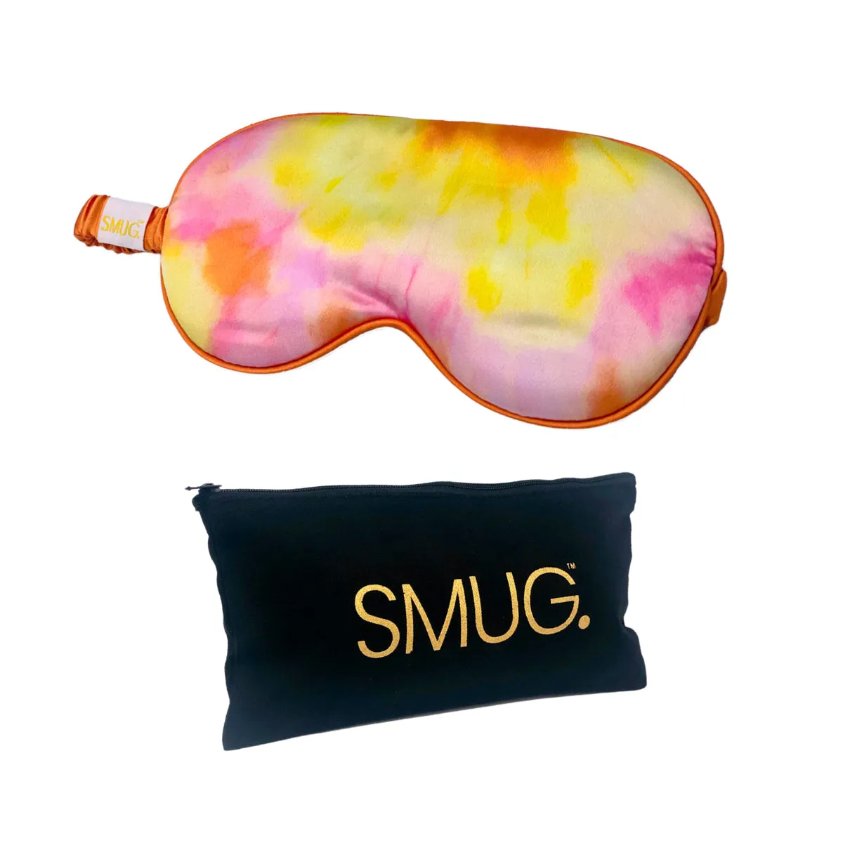 Satin Sleep Mask - Orange Tye Dye