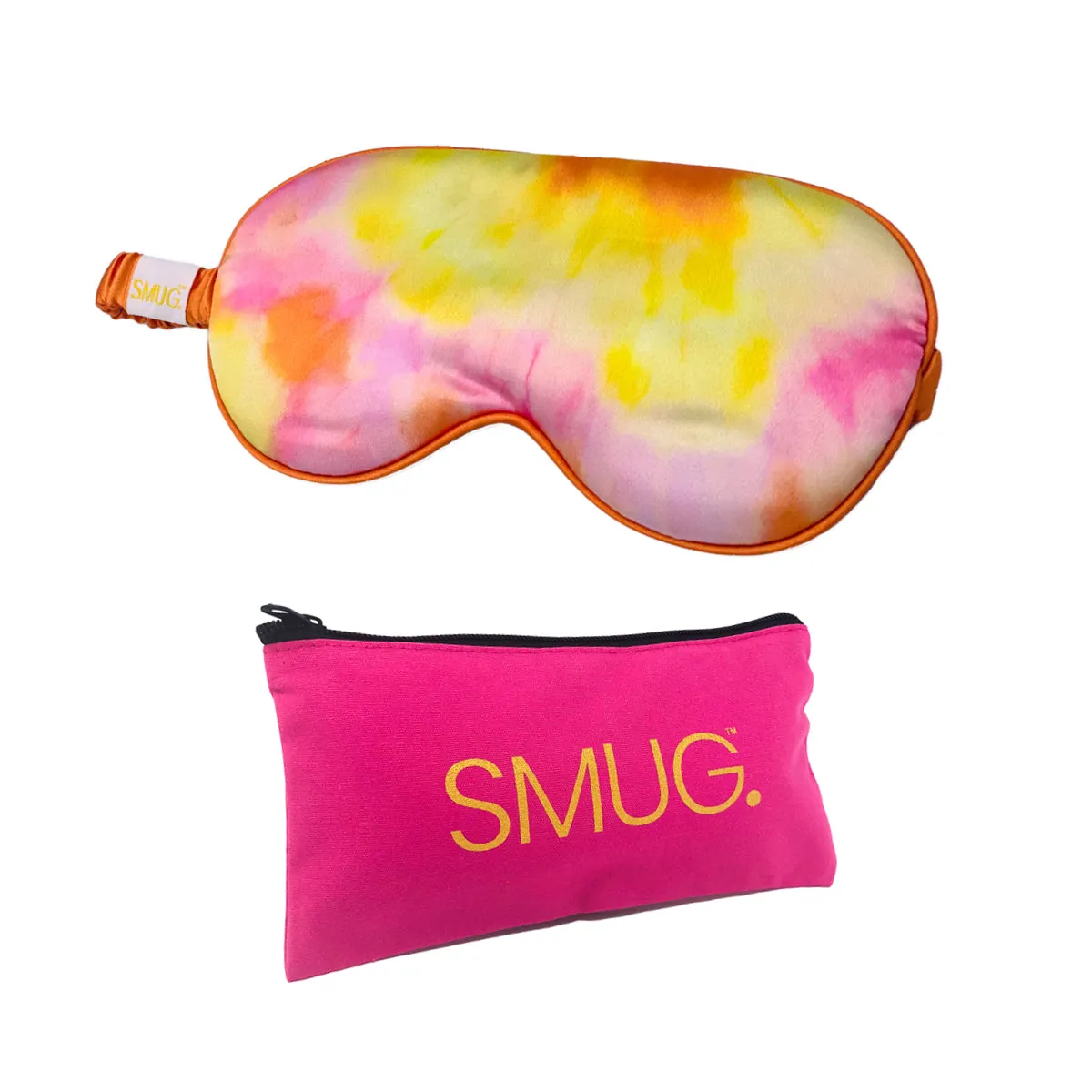 Satin Sleep Mask - Orange Tye Dye