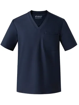 Ubon Men's V Neck Scrubs Top