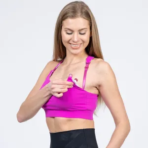 Venice 3 Ultimate Support Full Coverage Nursing & Pumping Sports Bra (Dragon Fruit)