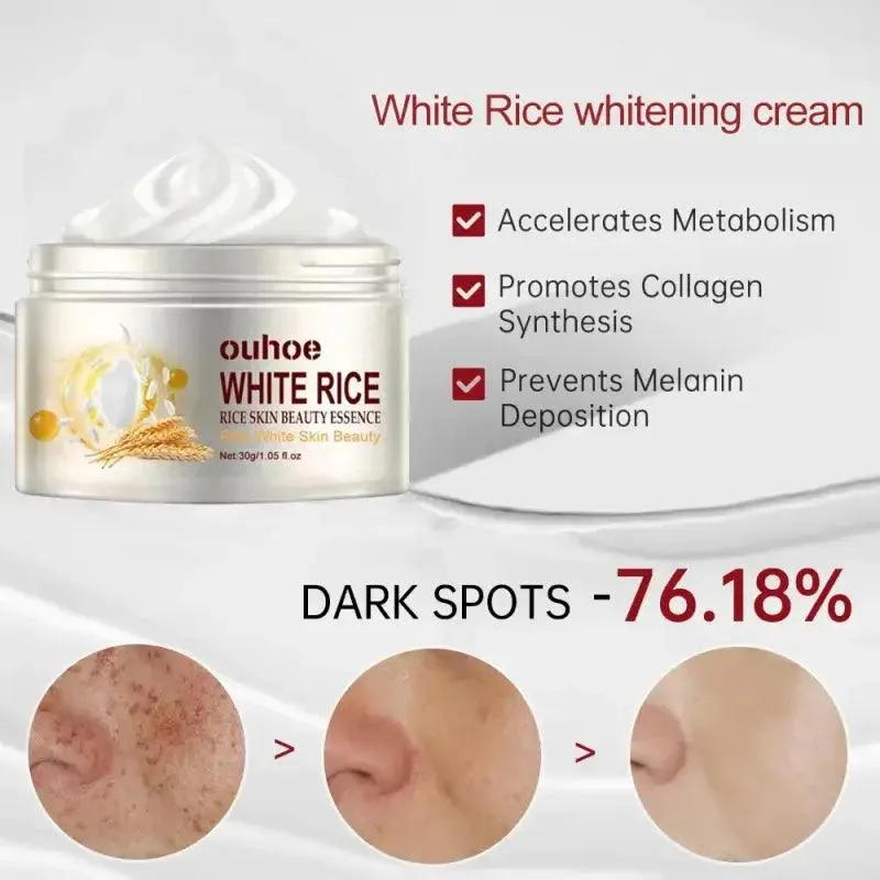 White Rice Whitening Face Cream: Removes Dark Spots, Anti-wrinkle